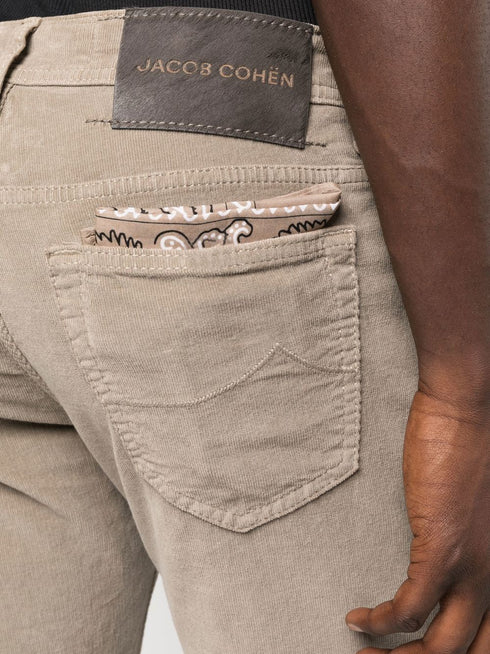 skinny-cut logo-patch trousers
